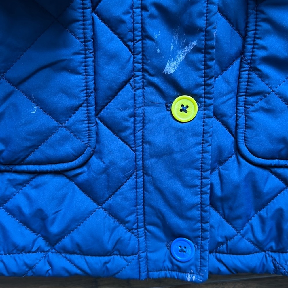 Boden Longline Quilted College Navy Puffer Waterproof Parka Coat, Kids Size 6/7 - Picture 4 of 11